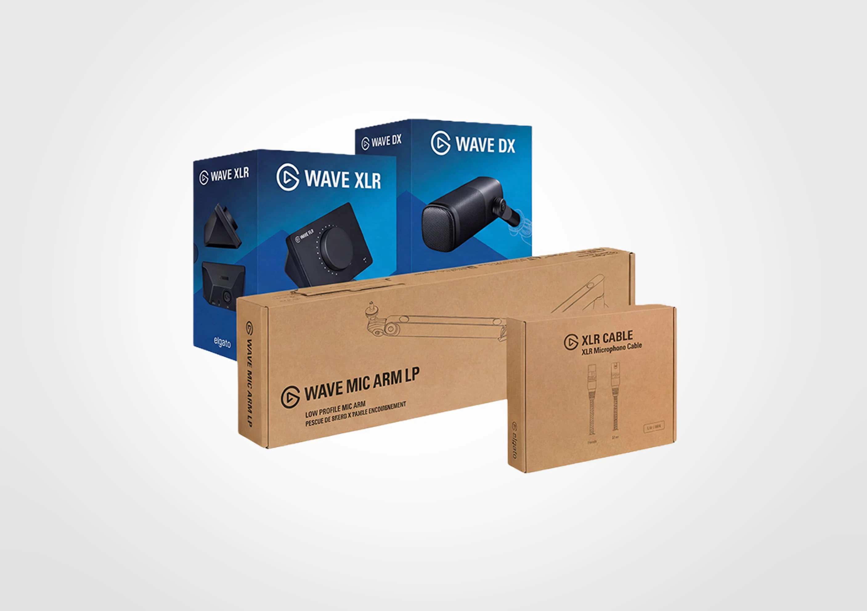 Elgato マイクセット Wave DX XLR Mic Arm LP XLR Audio Bundle - Low Profile | Elgato